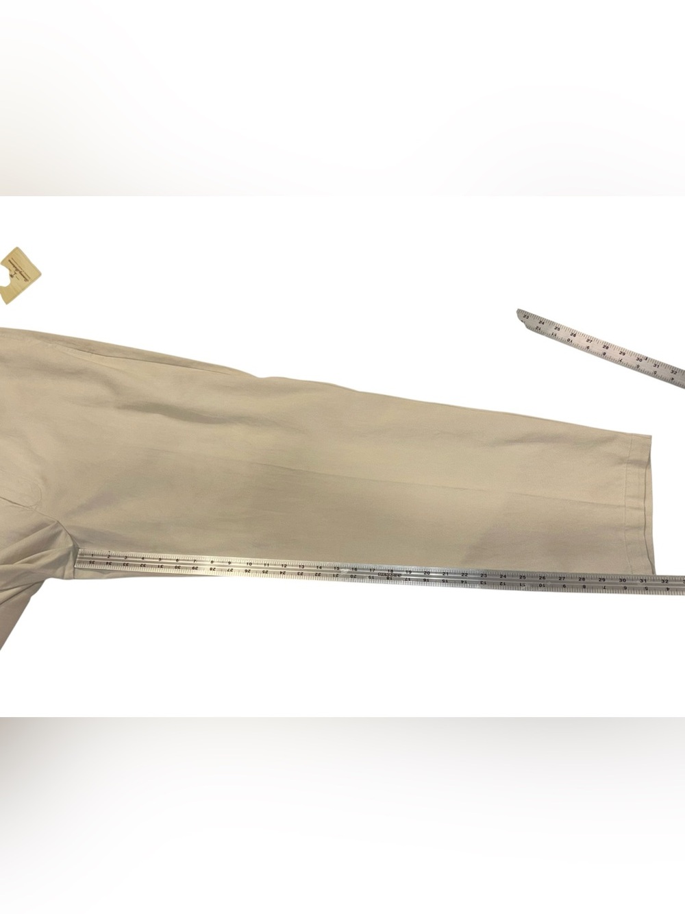 NWT Tommy Bahama Beige Chino Pants Nine Iron Cotton Tencel Golf Flat Front 40x32 - Picture 12 of 12